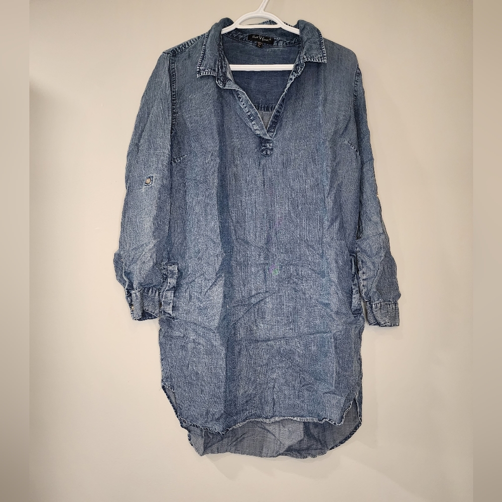 Denim Shirt Dress Tunic XL